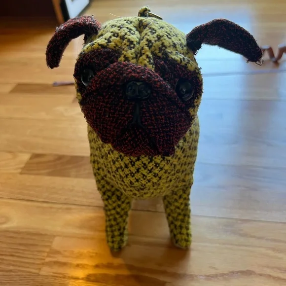 Fuzzy Nation Red & Green Pug Dog Purse - Picture 8 of 10